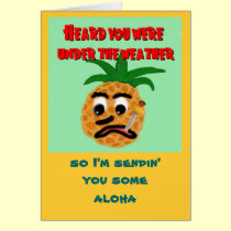 Hawaiian-Style Get Well Card cards