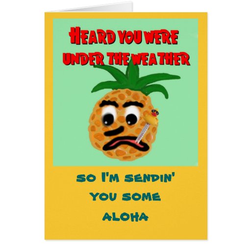 HawaiianStyle Get Well Card Zazzle