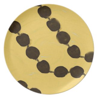 Hawaiian Style Kukui Nut Display Plate