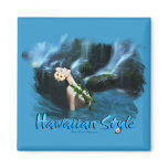 Hawaiian Style Refrigerator Magnet