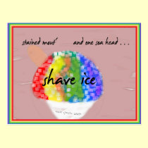 Hawaiian Style Shave Ice - Rainbow Flavor Postcard postcards