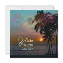 Hawaiian Sunset Beach Scence/Aloha/Luau Invitations