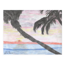 Hawaiian Sunset by Julia Hanna postcards