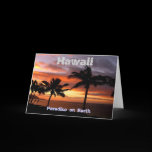 Hawaiian sunset card cards