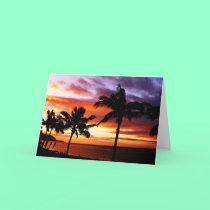 Hawaiian Sunset Card