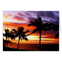 Hawaiian Sunset Card