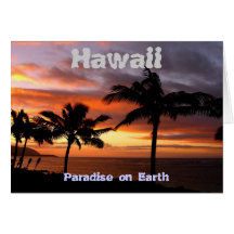 Hawaiian sunset card