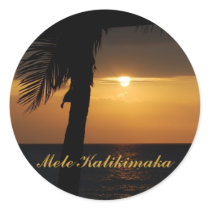 Hawaiian Sunset CHristmas stickers