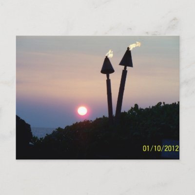 Hawaiian Sunset Luau Gifts Post Card