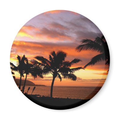 Hawaiian Sunset Magnet by suziesplace