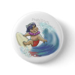 Hawaiian surfer buttons