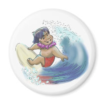 Hawaiian Surfer magnets