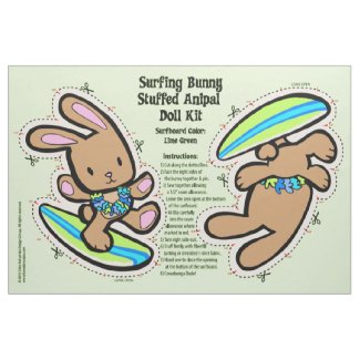 Hawaiian Surfing Bunny Doll Kit & Stuffed Animal Fabric