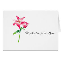 Hawaiian Thank You Card