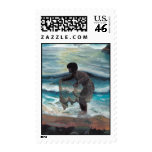 hawaiian throw net fisherman postage
