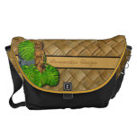 Hawaiian Tiki Lauhala Large Messenger Bag