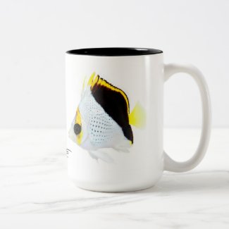 Hawaiian Tinker&#39;s Butterflyfish Two-Tone Coffee Mug