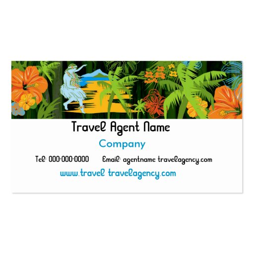 Hawaiian Travel Business Card (front side)
