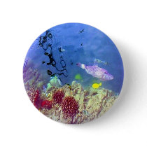 Hawaiian Tropical Fish Button