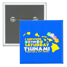 Hawaiian Tsunami Survivor Pin