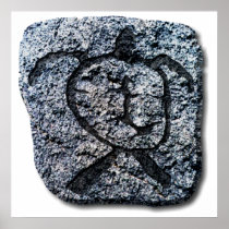 Hawaiian Turtle-stone Posters