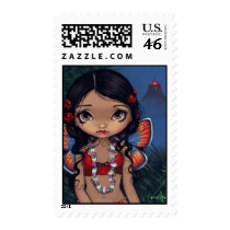 "Hawaiian Volcano Fairy" Stamp by strangeling "Hawaiian Volcano Fairy" Stamp