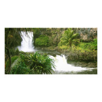 Hawaiian Waterfall 2 tiered photo cards by bens555 Hawaiian Waterfall 2 tiered photo cards
