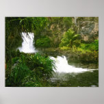 Hawaiian Waterfall-Oil Paint Print