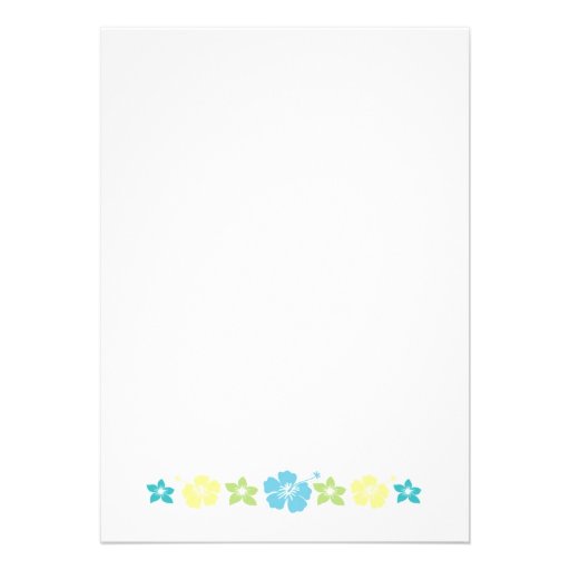 Hawaiian Wedding or Bridal Shower Invites