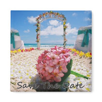 Hawaiian Wedding Save The Date Magnets