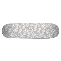 Hawaiian White Flower Skate Board Decks