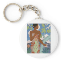 Hawaiian Woman, by Arman Manookian c. 1929 Key Chain