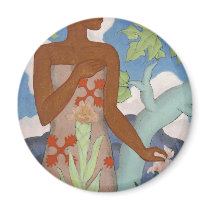 Hawaiian Woman, by Arman Manookian c. 1929 Fridge Magnet