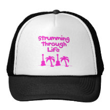 Hawaiin Ukulele tropical surf design Trucker Hat