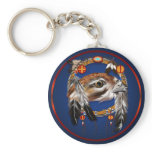 Hawk Face Dream Catcher Keychain