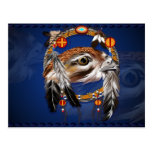 Hawk Face Dream Catcher Postcard