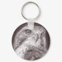 Hawk Sketch Keychain by ChelseaKerwath Hawk Sketch Keychain