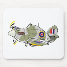 hawker hurricane caricature mouse pad