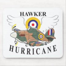 hawker hurricane caricature mousemats