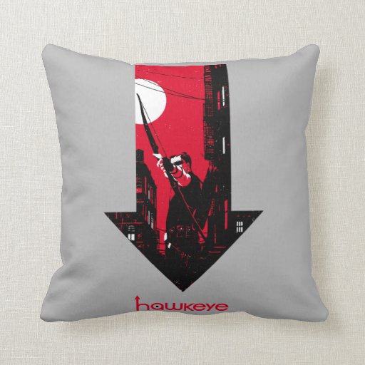 Hawkeye Red Arrow Graphic Throw Pillow Zazzle