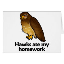 Hawks ate my homework cards