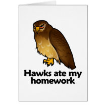 Hawks ate my homework cards