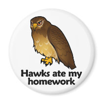 Hawks ate my homework magnets