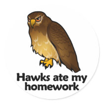 Hawks ate my homework stickers