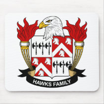 Hawks Family Crest mousepads