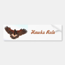 Hawks Rule Bumper Sticker