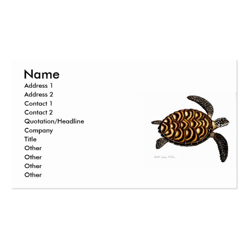 Hawksbill Sea Turtle Business Card