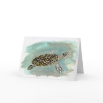 Hawksbill Sea Turtle Note/Greeting Card