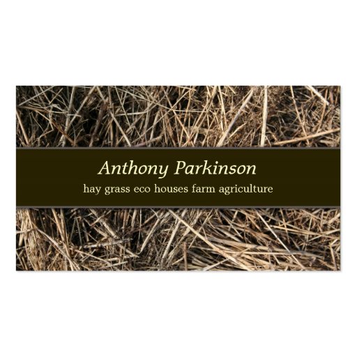 hay straw business card (front side)