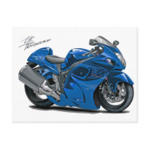 Hayabusa Blue Bike Postcard